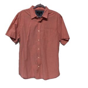 Banana Republic Men’s Size XL Salmon Red Short Sleeve Collar Button Down Shirt